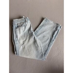 Pistola Women Light Wash High Rise Distressed Straight Leg Jeans PLSAV Size 26